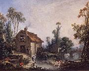 Francois Boucher, Landscape with a Watermill